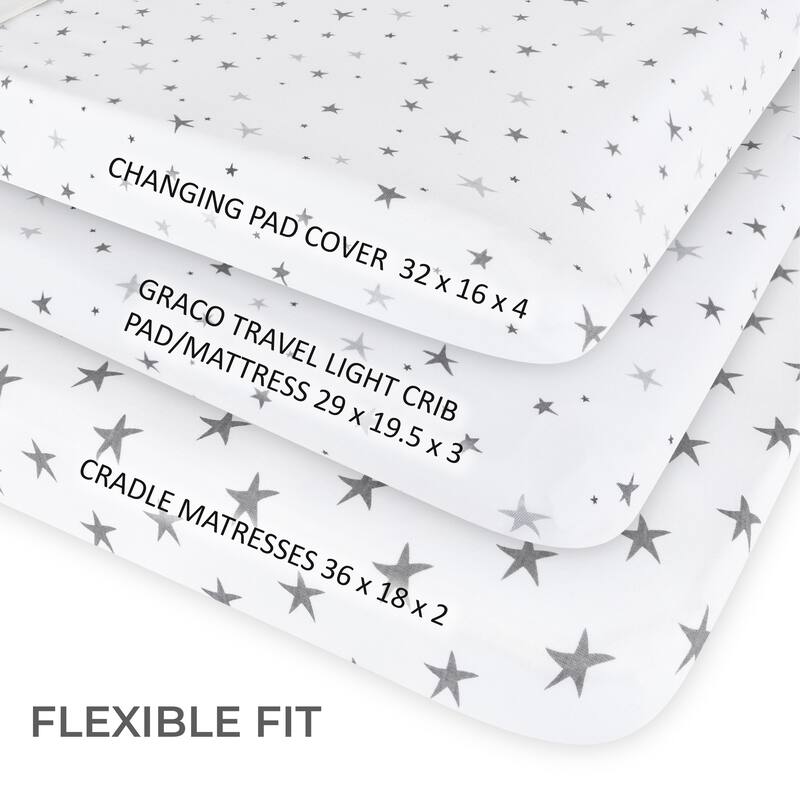 Ely's & Co. Baby Waterproof Changing Pad Cover Sheet Set - 2 Pack - 34" x 17"