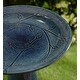 preview thumbnail 4 of 12, Bridgeton Teal Glaze Birdbath - 17" x 22"