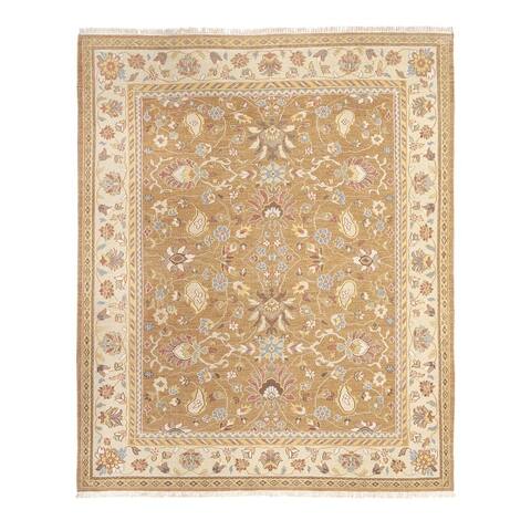Gold/Beige Soumak Flatweave Area Rug