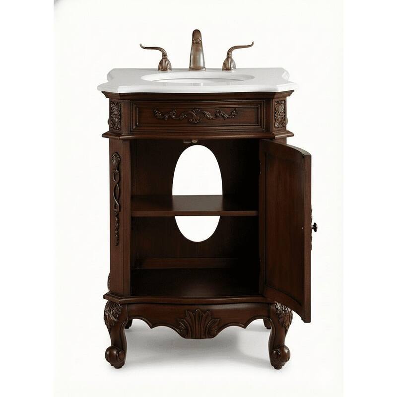 24" Benton Collection Petite Powder Room Debellis Bathroom Sink Vanity Model