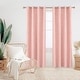 preview thumbnail 100 of 113, Deconovo Gold Line 52 Width Curtain Panel Pair (2 Panel) 52Wx84L Inch - Coral Pink