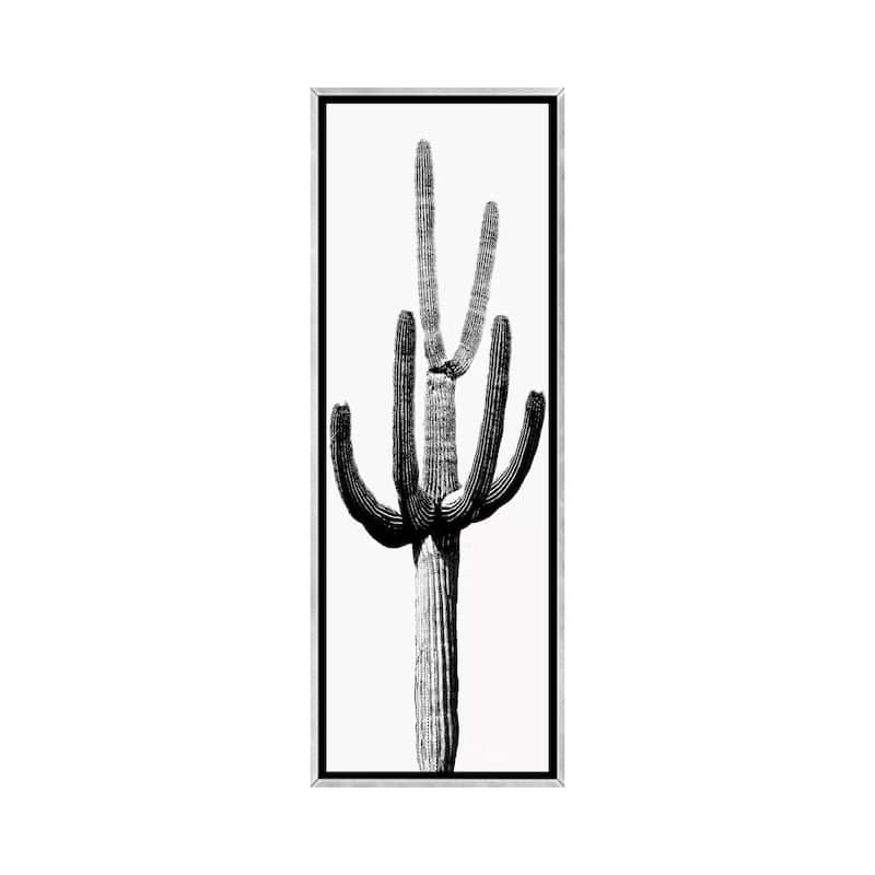 iCanvas "Black & White Saguaro Cactus III" by Mia Jensen Framed