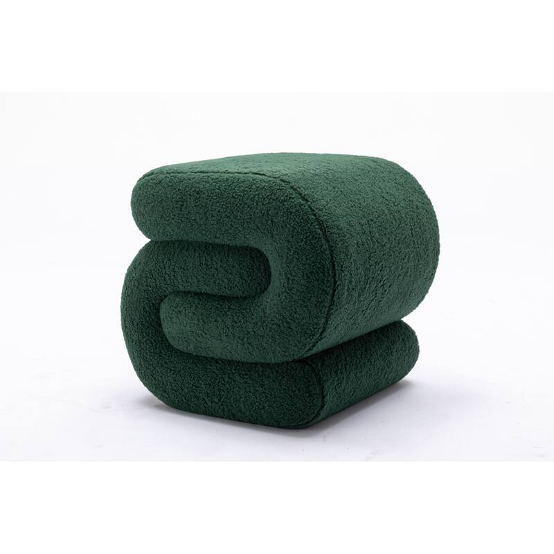 Teddy Fabric Ottoman Makeup Stool Footstool