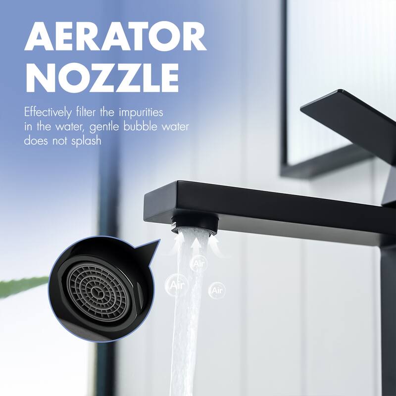 Modern Single Handle Single-Hole Bath Faucet with Drain