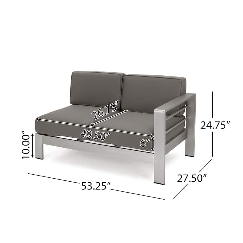 Cape Coral Outdoor 5-piece Sofa Set with Fire Pit by Christopher Knight Home