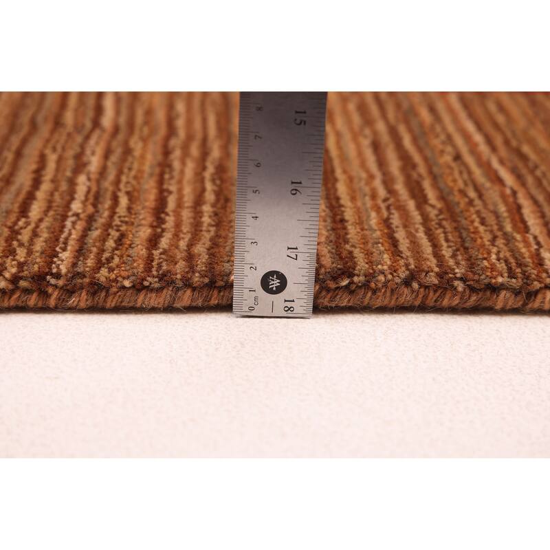 ECARPETGALLERY Hand Loomed Kashkuli Gabbeh Brown Wool Rug - 6'2 x 9'5