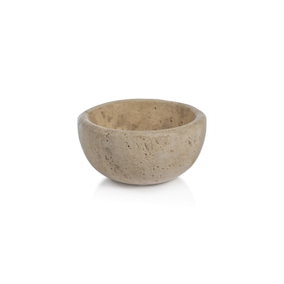 Sulu MultiServe Beige Travertine Bowl