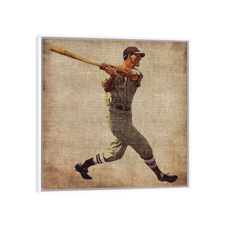 iCanvas "Vintage Sports VI" by John Butler Framed Canvas Print - White - 37x37