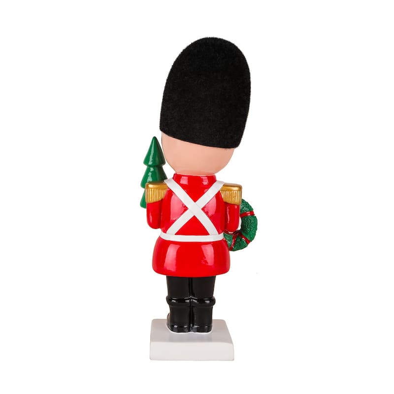 National Tree Company 11 in. Christmas Soldier with Wreath and Tree - 11 in