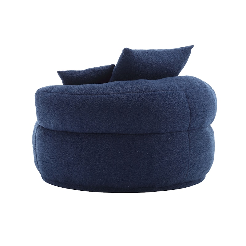 Chenille Sponge single sofa,No Assembly Required,Fluffy Modern Sleeper Chair for Living room, Bedroom