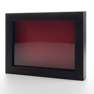 20x24 Shadow Box Frame Painted Black Real Wood with a Red AcidFree ...