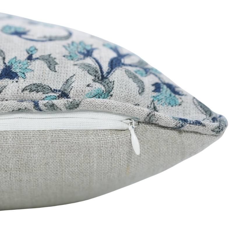 Fabdivine Pipine Fall Décor Farmhouse Hand Block Print Pillow Cover Sofa, Couch Cushion Case Linen