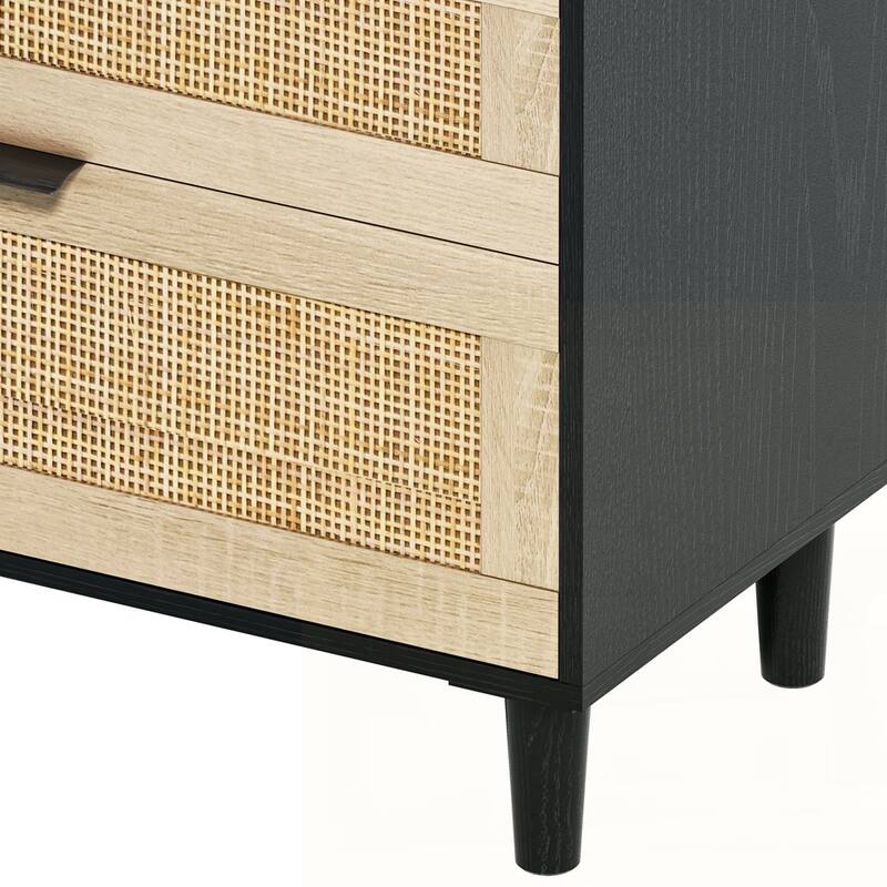 Rattan Dresser with Drawers