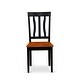 preview thumbnail 19 of 20, East West Furniture 5 Piece Dining Room Furniture Set- a Round Kitchen Table and 4 Dining Chairs, Black & Cherry (Seat Options)