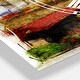 preview thumbnail 3 of 4, Designart 'Paris Illustration' Cottage 3 Panels Oversized Wall CLock - 36 in. wide x 28 in. high - 3 panels