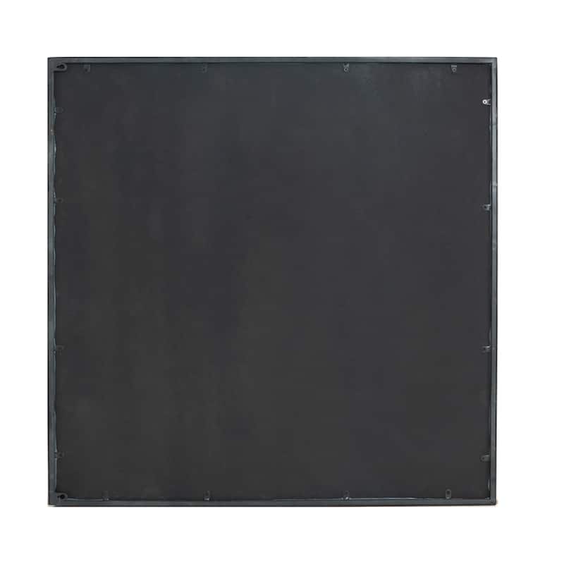 Antique-Style Glass Panel Wall Mirror - 35.75"