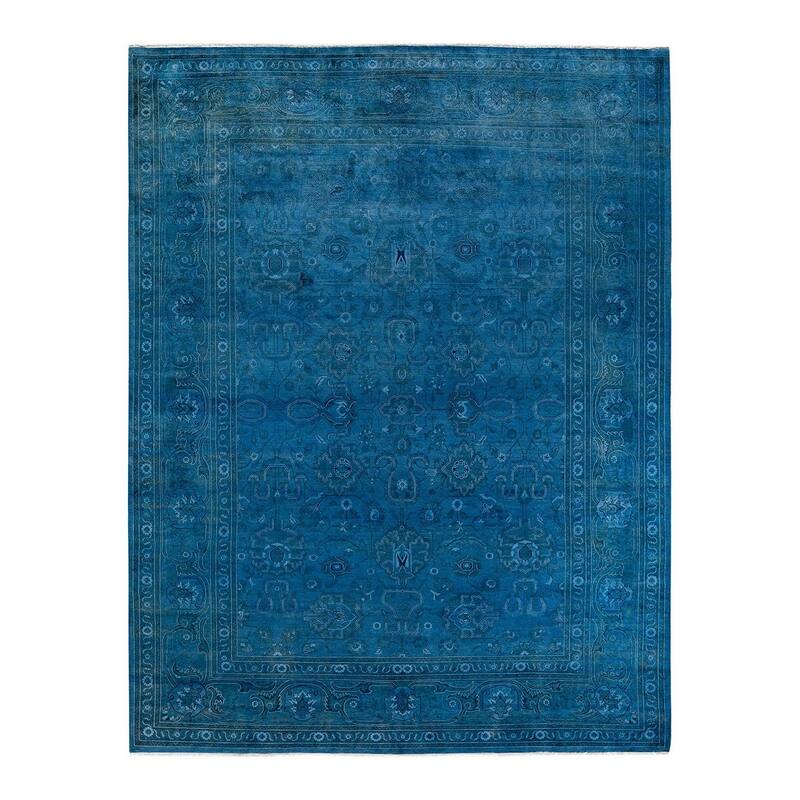 Vibrance, One-of-a-Kind Hand-Knotted Area Rug - Gray, 9' 0" x 11' 8" - 9' 0" x 11' 8"