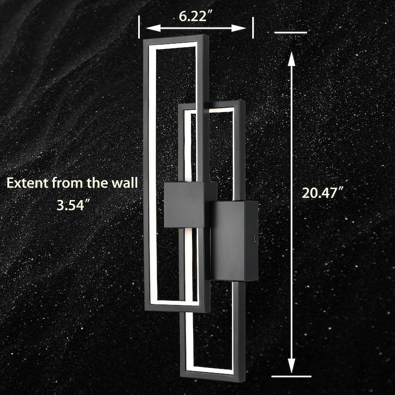 Gardone Modern LED Wall Sconce Wall Light Rectangle
