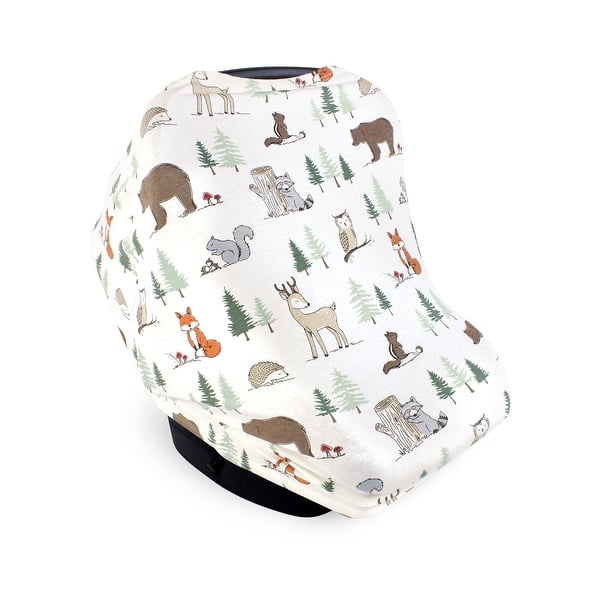 slide 1 of 1, Hudson Baby Multi-use Car Seat Canopy, Forest Animals, One Size - Forest Animals Forest Animals