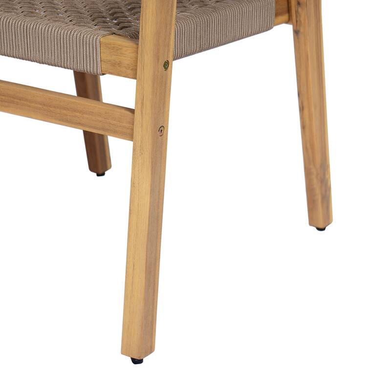 Christopher Knight Home - Lyla Outdoor Rope Woven Acacia Dining Chair Set (Only chair)