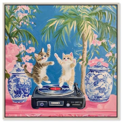 Turntable Twirlers Canvas by Art Remedy