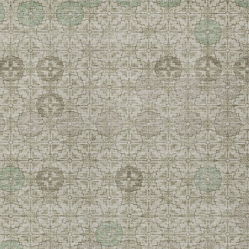 HomeRoots Geometric Transitional Rectangle Outdoor Rug