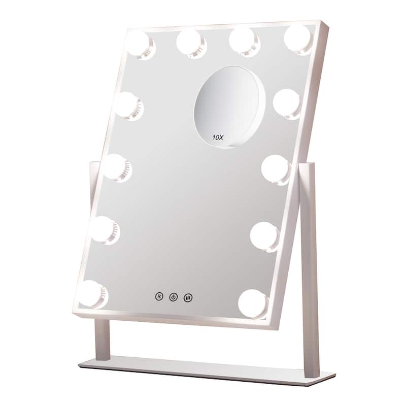 LED Bulbs Hollywood Makeup/Vanity Mirror with 10X Magnification Mirror - 15X19 inches - 15X19 inches