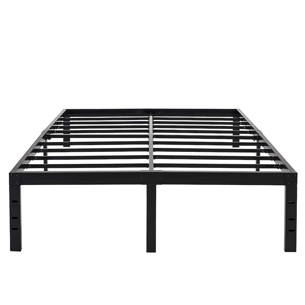 18 Inch Maximum Storage Bed Frame/Reinforced Platform /3500lbs Heavy Duty/Easy Assembly/Mattress Foundation/Steel Slat, Queen