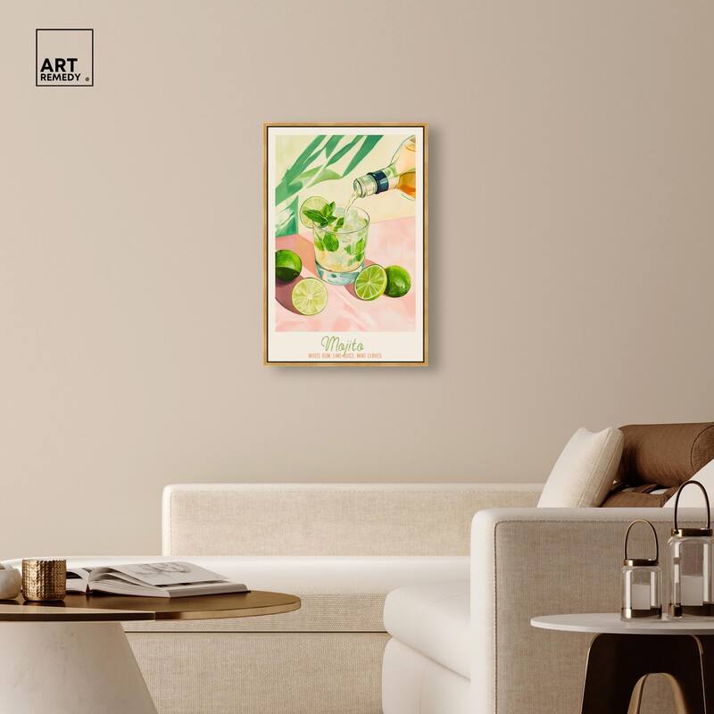 Mojito Recipe Poster Canvas by Art Remedy