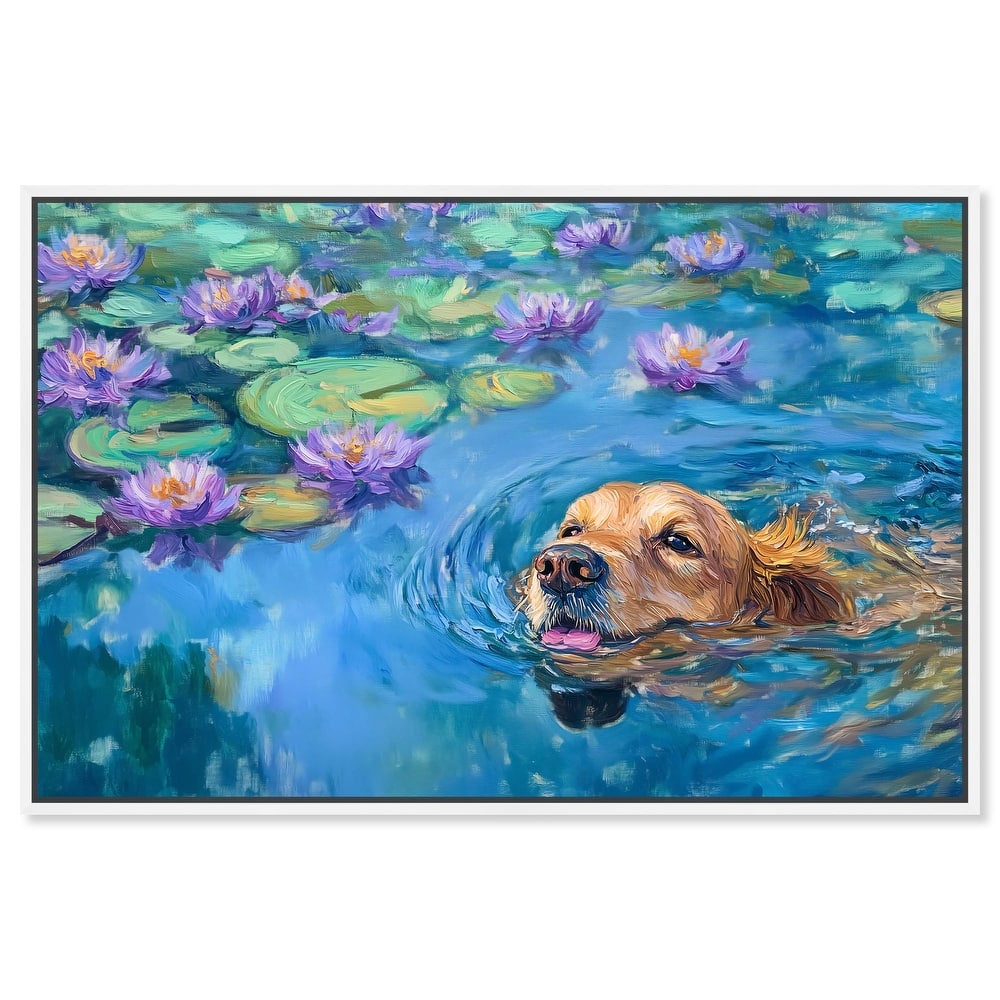 Watery Wag II Canvas by Art Remedy