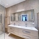 preview thumbnail 1 of 2, Eglo Palmital 1-light Chrome LED Vanity Light with Satin Acrylic Chrome