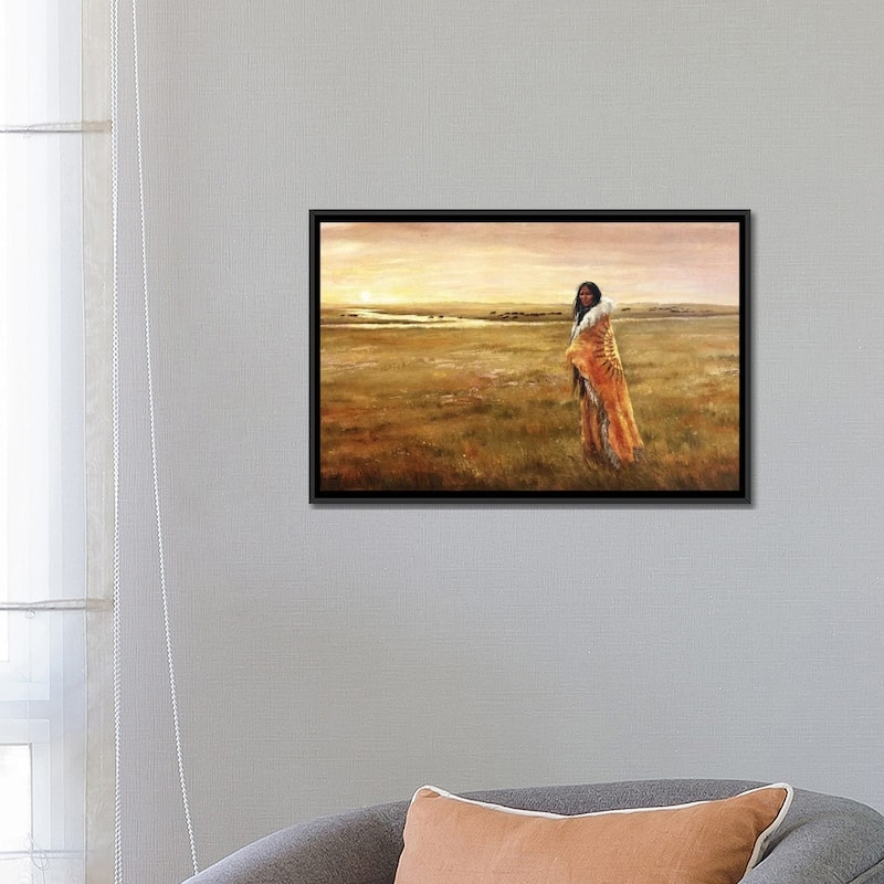 iCanvas "The Return Of White Buffalo Woman" by David Joaquin Framed Canvas Print