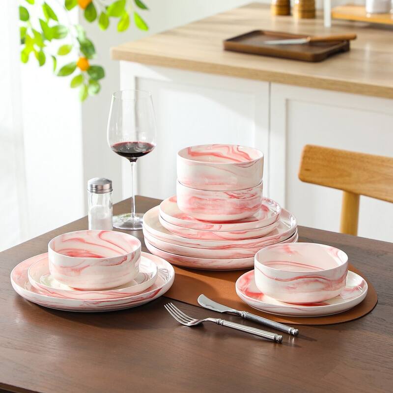 MALACASA LUNA 12-piece Porcelain Dinnerware Set (Service for 4)