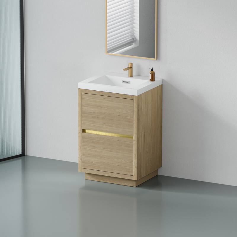 24" Freestanding Bathroom Vanity with Sink