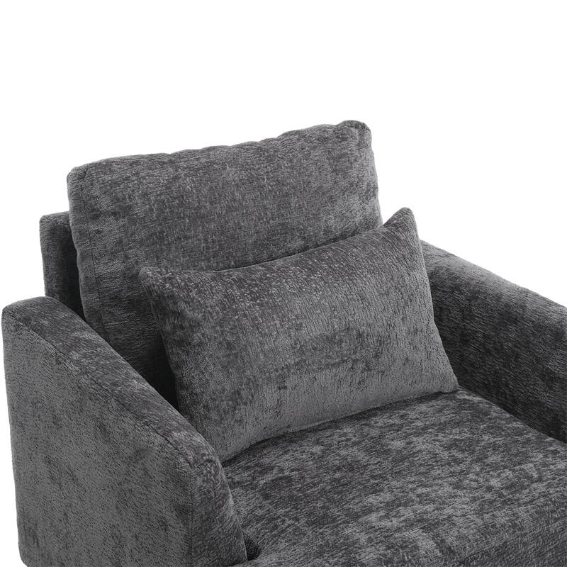 Wood Frame Armchair, Modern Accent Chair Lounge Chair for Living Room
