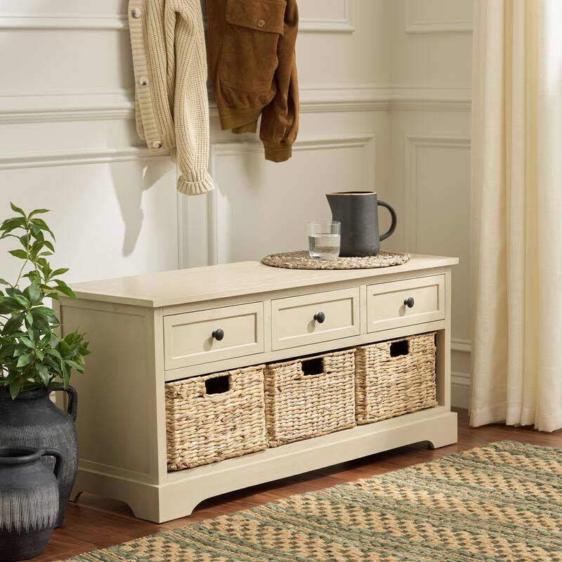 SAFAVIEH Ara Grey 3-Drawer Storage Unit - 42.1" x 15.4" x 19.7" - 42"W x 15"D x 20"H