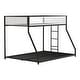 preview thumbnail 4 of 10, Furniture of America Gene Modern Matte Black Metal Low Profile Bunk Bed with Reversible Ladder