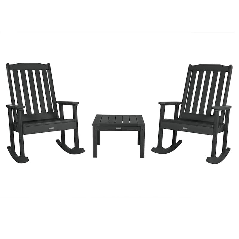 HIGHWOOD Rocking Chairs and Side Table (3-piece Set) - Black