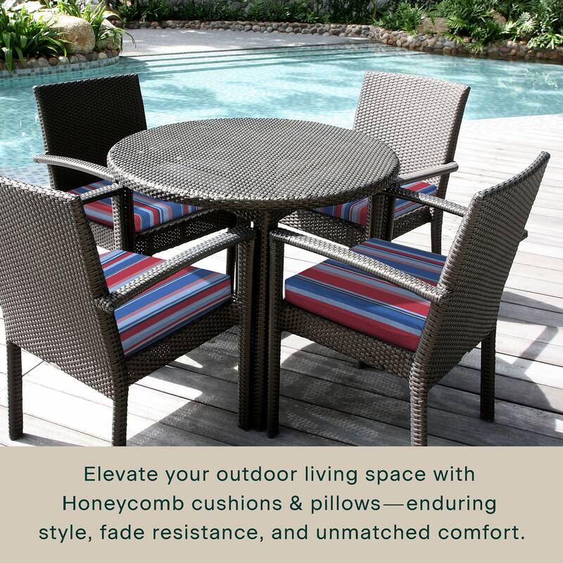 Outdoor Premium Dining Seat Cushion (2-Pack) - 20" wide x 20" deep x 4" thick