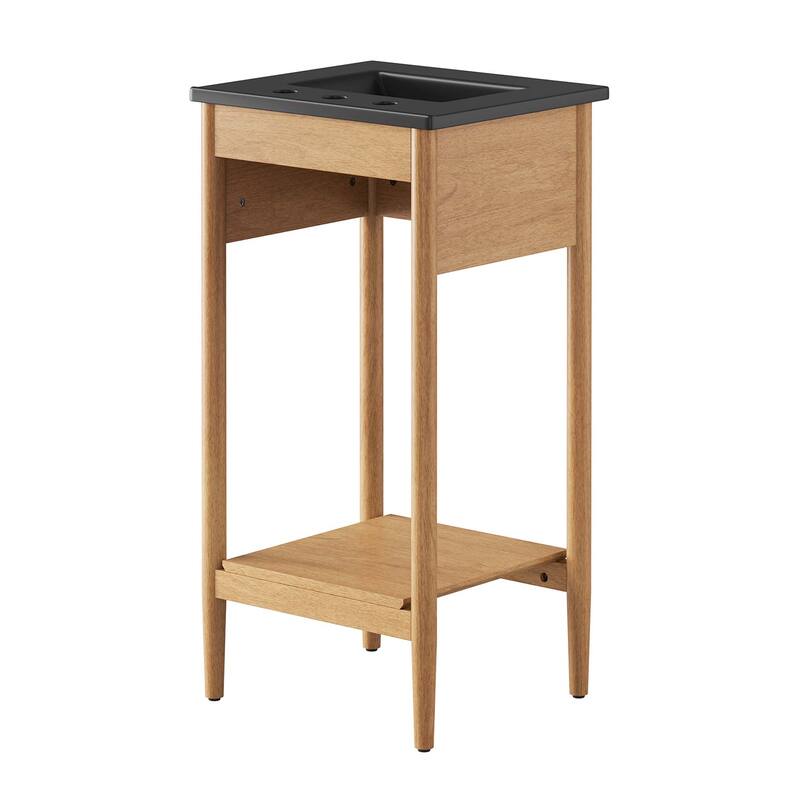 Zaire 18"/24"/30"/36"/48" Bathroom Vanity with Black Sink Top
