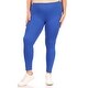 preview thumbnail 9 of 17, Women's Solid Stretch Plus Size Fitted Leggings