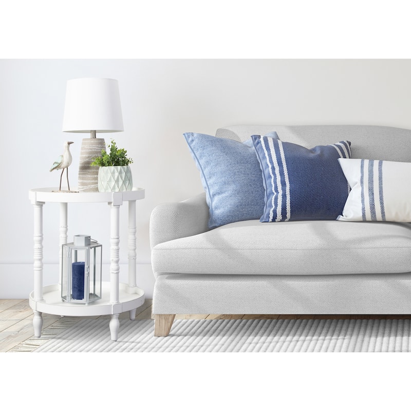 Kate and Laurel Bellport Round Wood Side Table