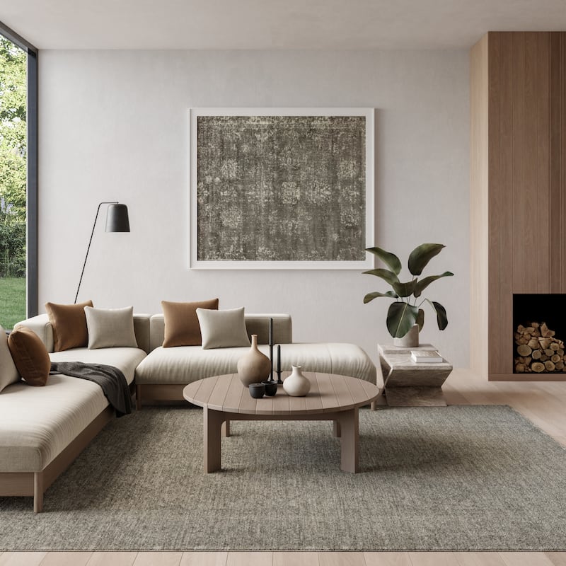 Nourison Moonlit Textured Floral Indoor Rug