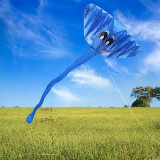 3D Large Frameless Blue Elephant Kite for Kids Adult