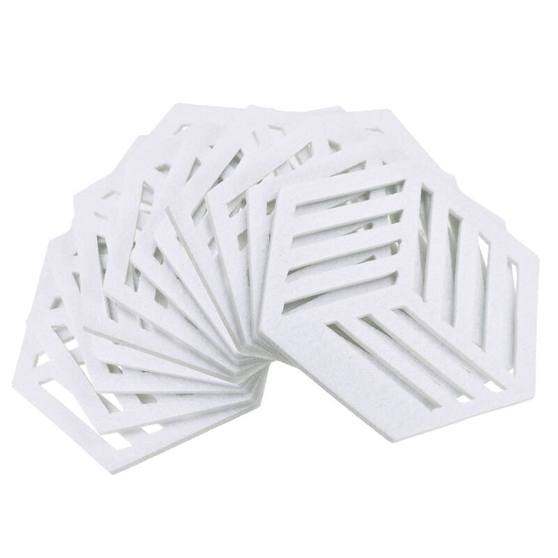 Felt Coasters, Hexagon Mat Pad Coaster for Drink Cup Pot Bowl Vase