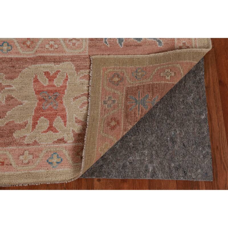 Hand Knotted Oriental 100% Wool Carpet Transitional All-Over Beige & Ivories Oushak Area Rug - 12' 2'' X 9' 4''