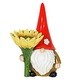 preview thumbnail 1 of 13, Exhart Solar Sunflower Simon Garden Gnome Statue, 12 Inch