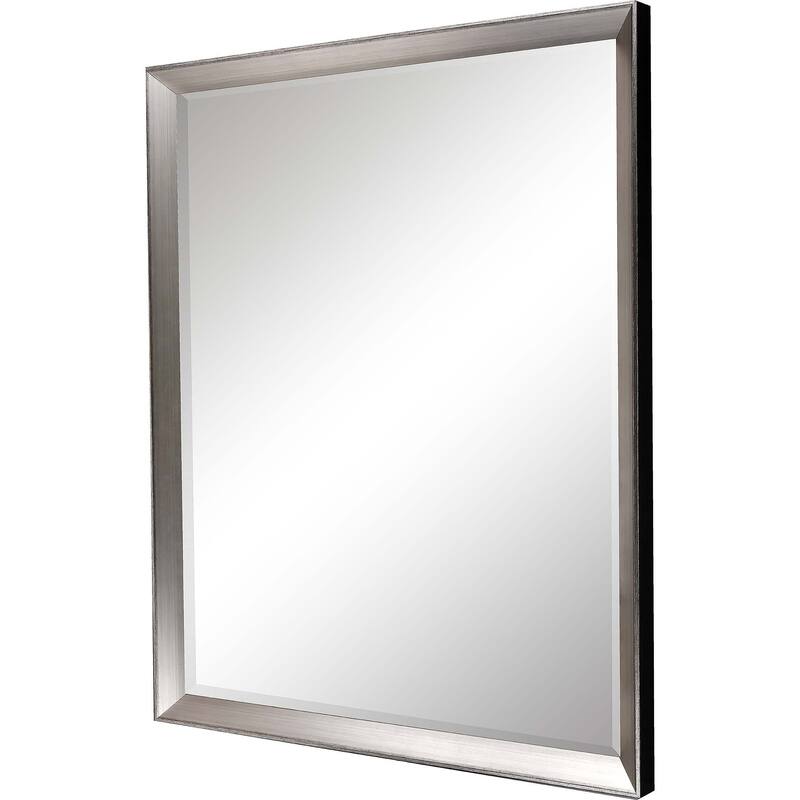 HomeRoots 32" Silver Framed Accent Mirror - 26.00 in. x 32.00 in. x 3.00 in.