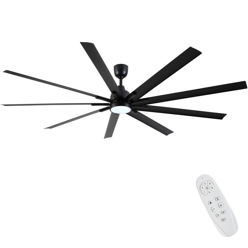 Reversible DC Motor Ceiling Fan with Timer and LED Light, 6 Speed Remote Control & 3 Adjustable Down Rods