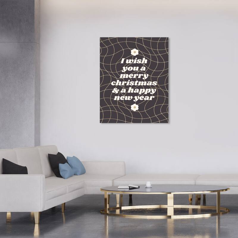 Wynwood Studio Canvas Typography and Quotes This is my Wish Glitter Gray Glam Wall Art Canvas Print - 30 x 36